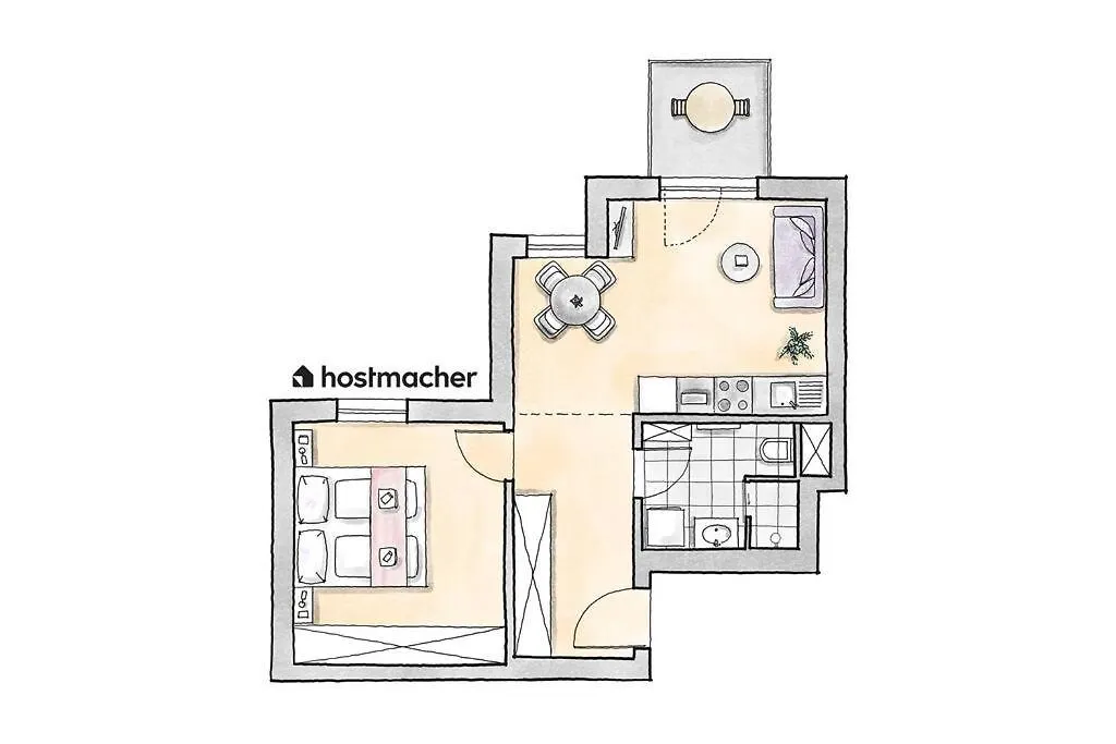 1Br With Balcony, Urban Style By Hm Apartment Vienna 0*,  Austria